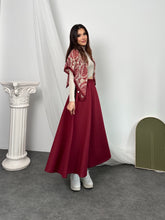 Beli Lastikli Scuba Kumaş Kloş Etek 8936 - Kırmızı